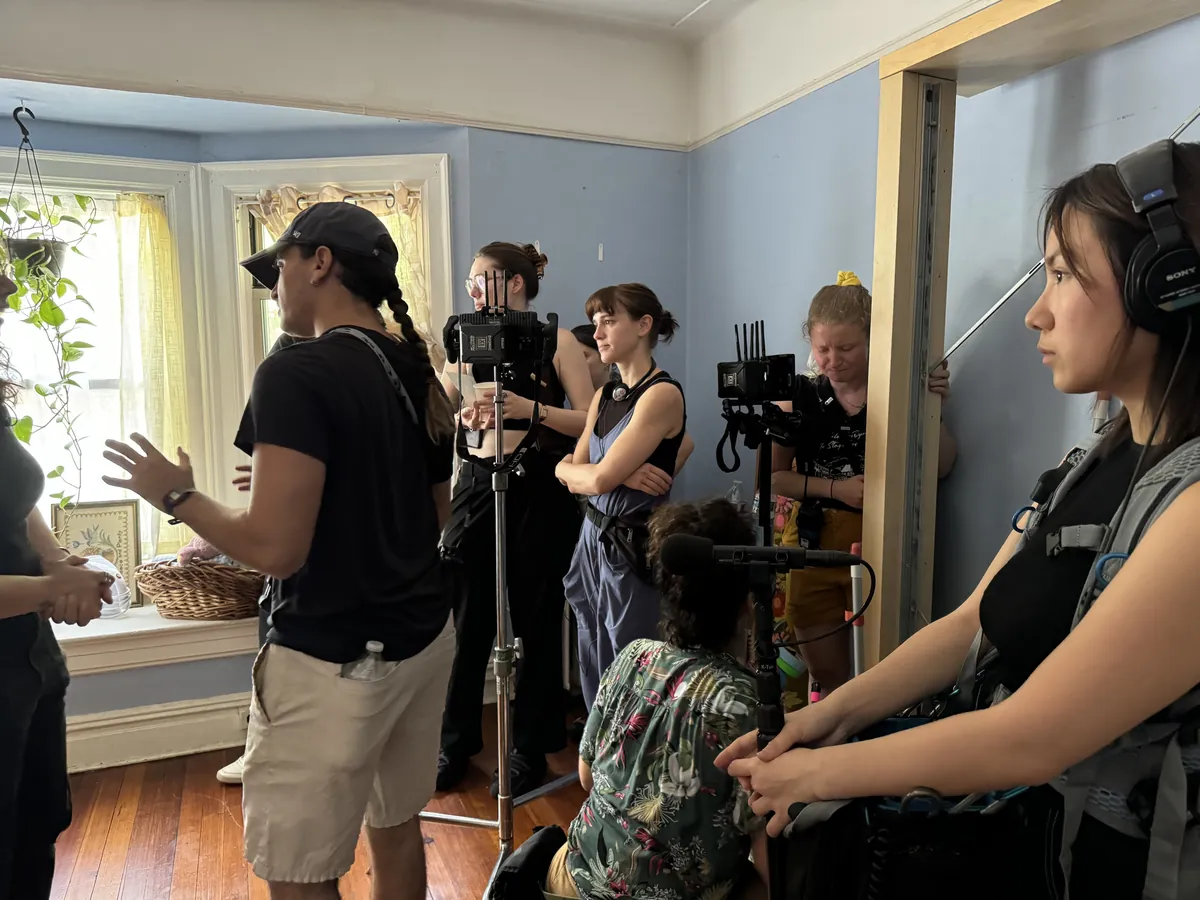 Behind the scenes — on the beach at Coney Island